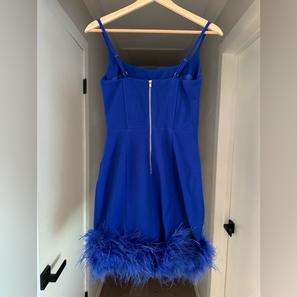 NWT | Revolve x Line & Dot | Louisa Feather-Trim Minidress | Sz XS - Picture 4 of 7